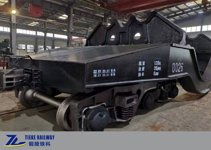 Custo de baixa velocidade do carro de 120 Ton Hot Metal Ladle Transfer baixo para a fábrica de aço