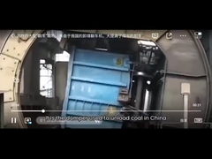 O grande veículo vira!!! Dentro de 20 segundos que descarregam 8 carvões dos transportes