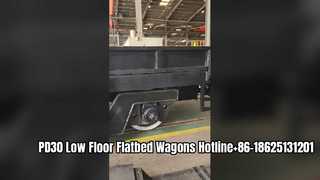 O vagão plano 30T do assoalho baixo PD30 paga vagões da manutenção do metro/trilho leve